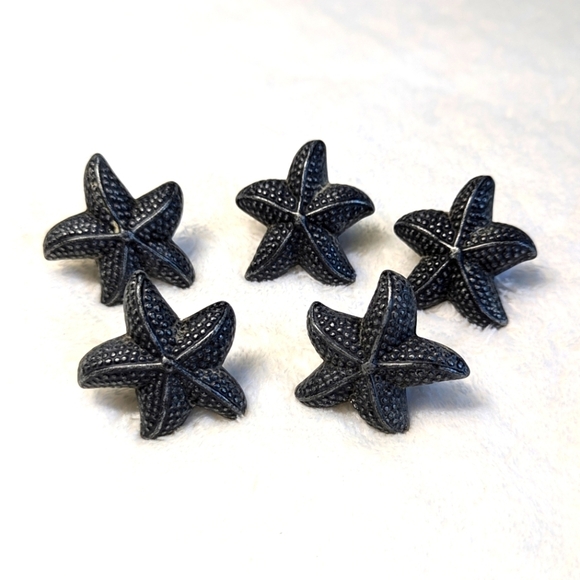 Starfish Pewter Grey Starfish Drawer Pulls - Qty 5 with Hardware - Picture 1 of 6